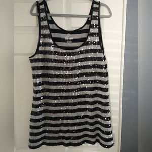 Old navy XXL black/gray sequence tank top